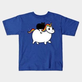 Loafing on a Chonky Unicorn Kids T-Shirt